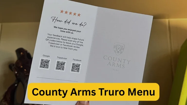 County Arms Truro Menu