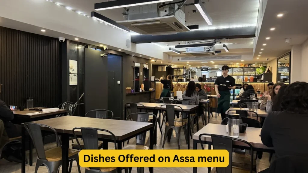 Dishes Offered on Assa menu