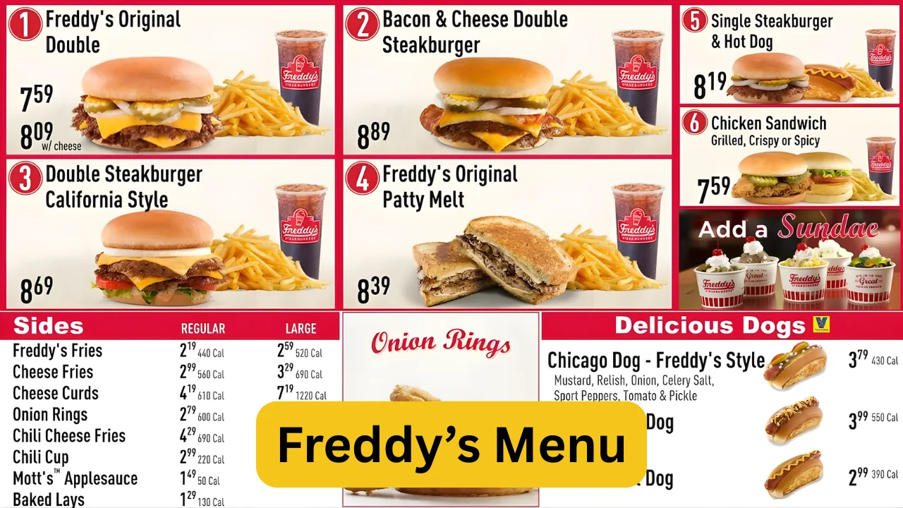 Freddy’s Menu