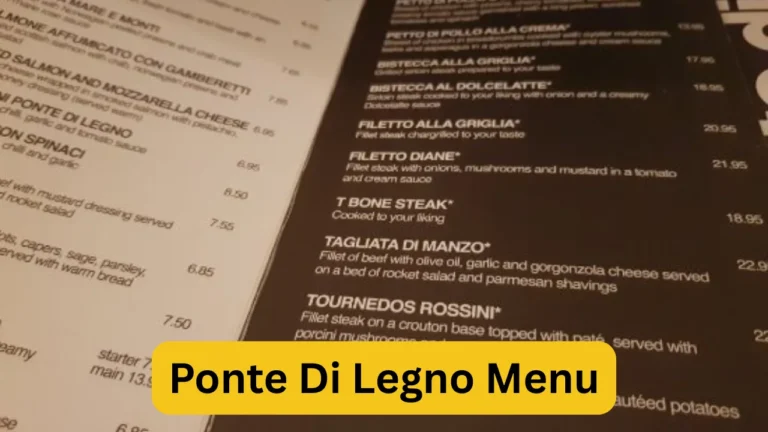 Ponte Di Legno Menu