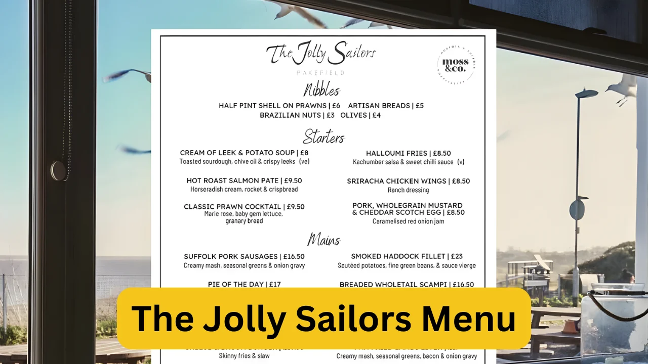 The Jolly Sailors Menu