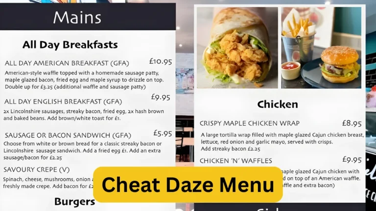 Cheat Daze Menu
