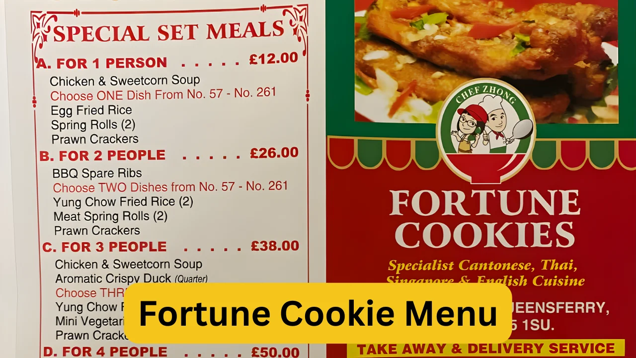 Fortune Cookie Menu