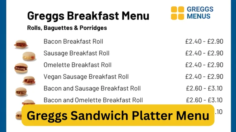 Greggs Sandwich Platter Menu