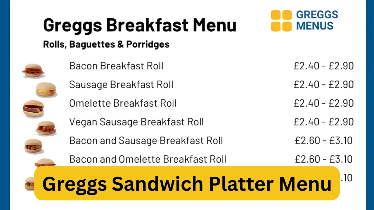 Greggs Sandwich Platter Menu