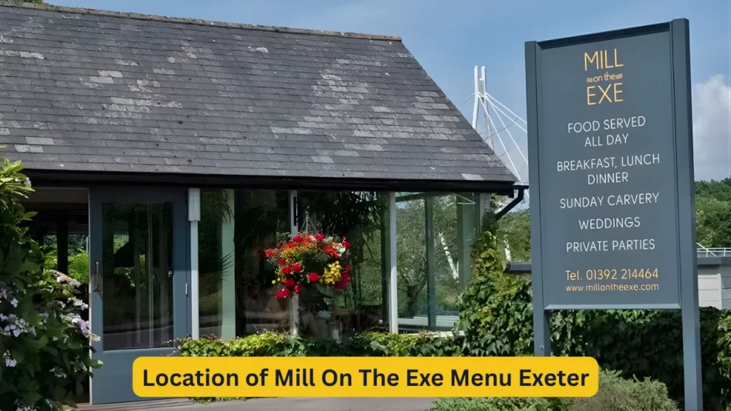 Location of Mill On The Exe Menu Exeter