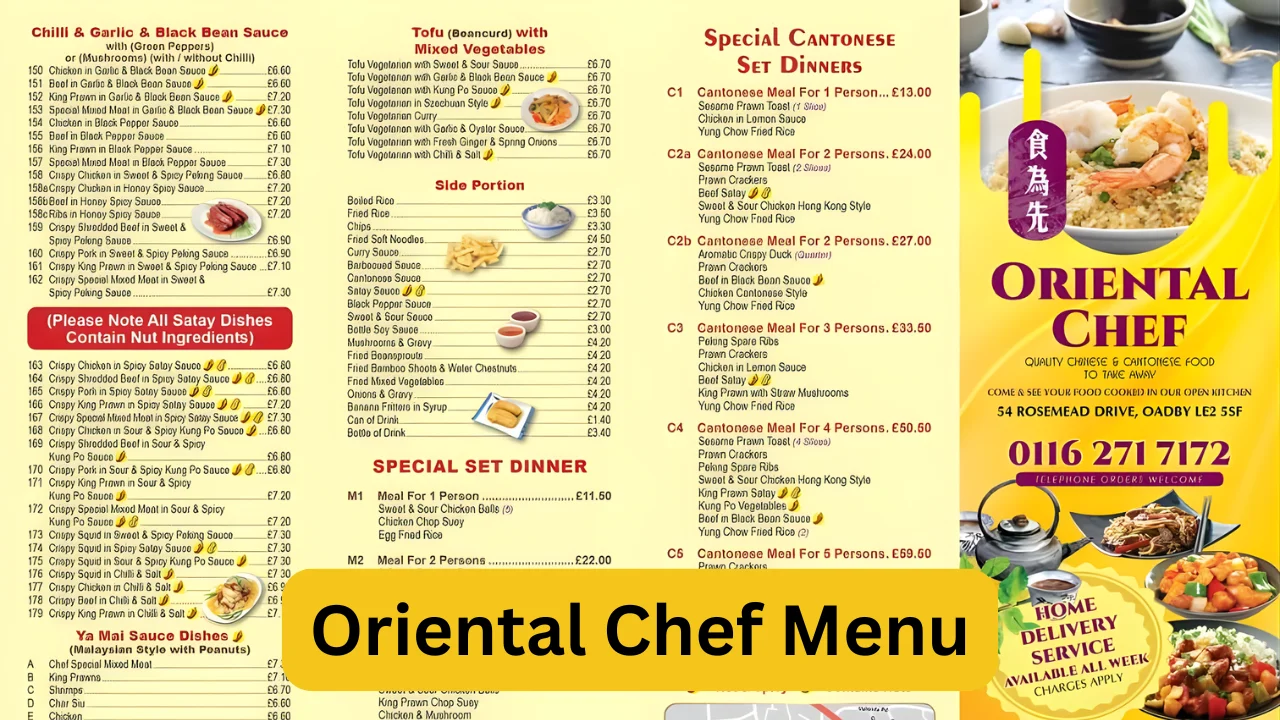 Oriental Chef Menu