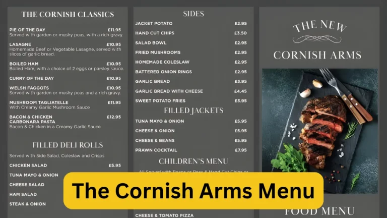 The Cornish Arms Menu