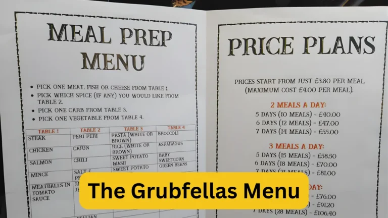 The Grubfellas Menu