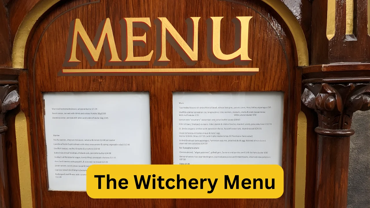 The Witchery Menu