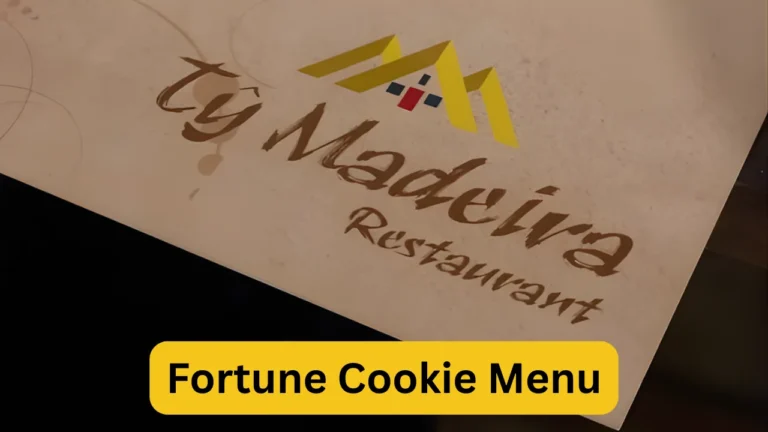 Ty Madeira Menu