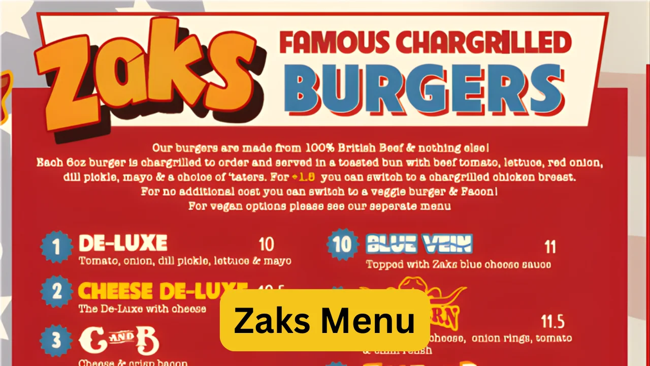 Zaks Menu
