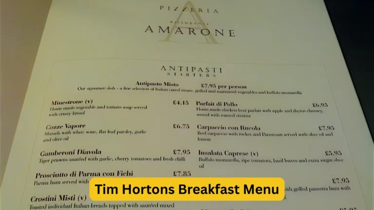 Amarone Edinburgh Menu