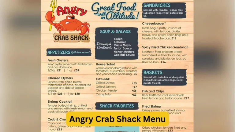 Angry Crab Shack Menu