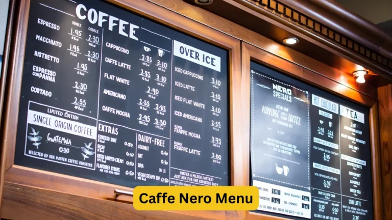 Caffe Nero Menu