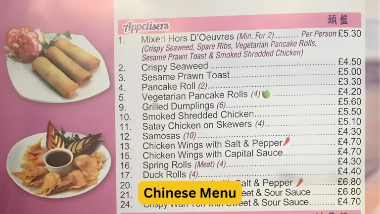 Chinese Menu