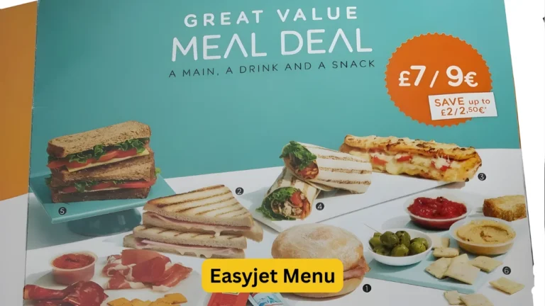 Easyjet Menu