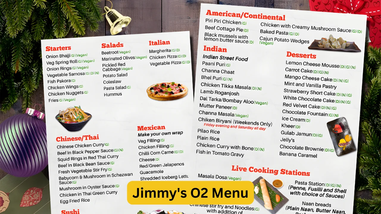 Jimmy's O2 Menu