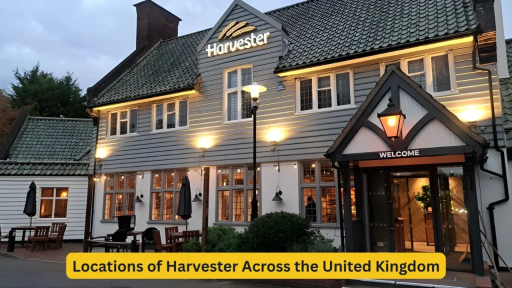 Locations of Harvester Across the United Kingdom