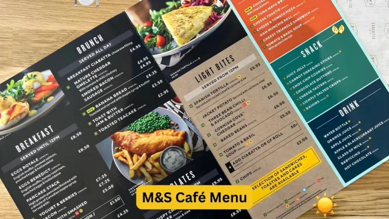 M&S Café Menu