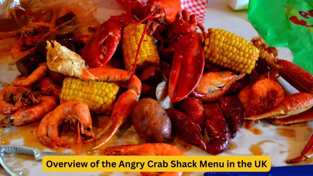 Overview of the Angry Crab Shack Menu in the UK