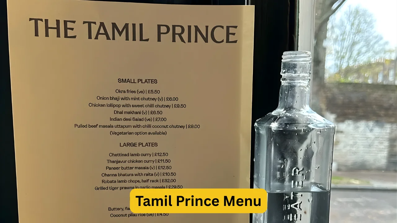 Tamil Prince Menu