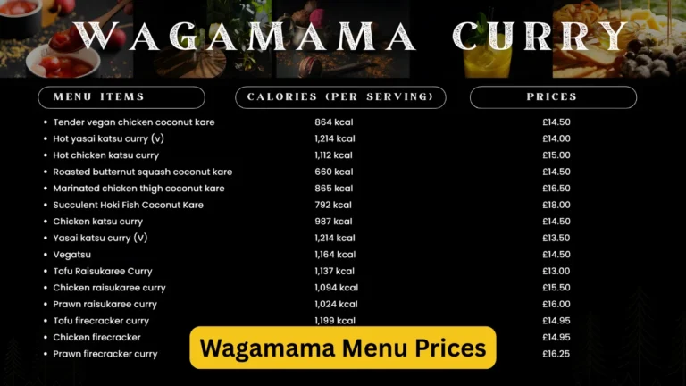 Wagamama Menu Prices