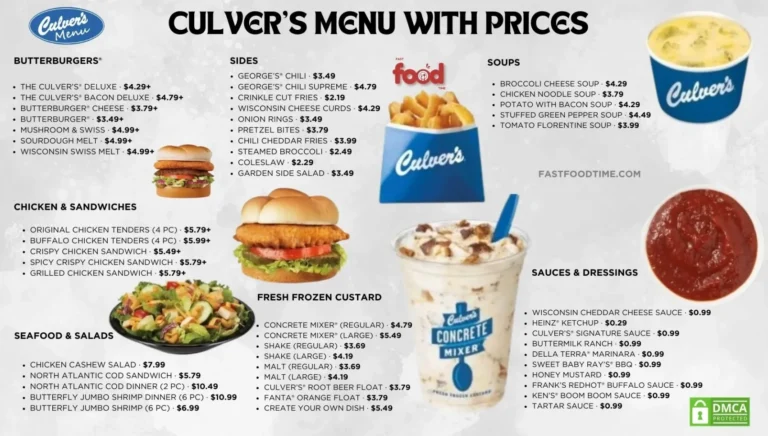Culver's Menus