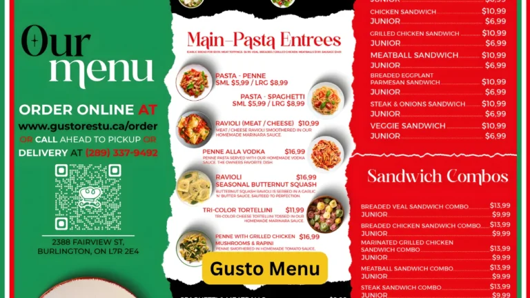 Gusto Menu