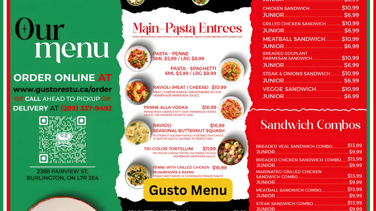 Gusto Menu