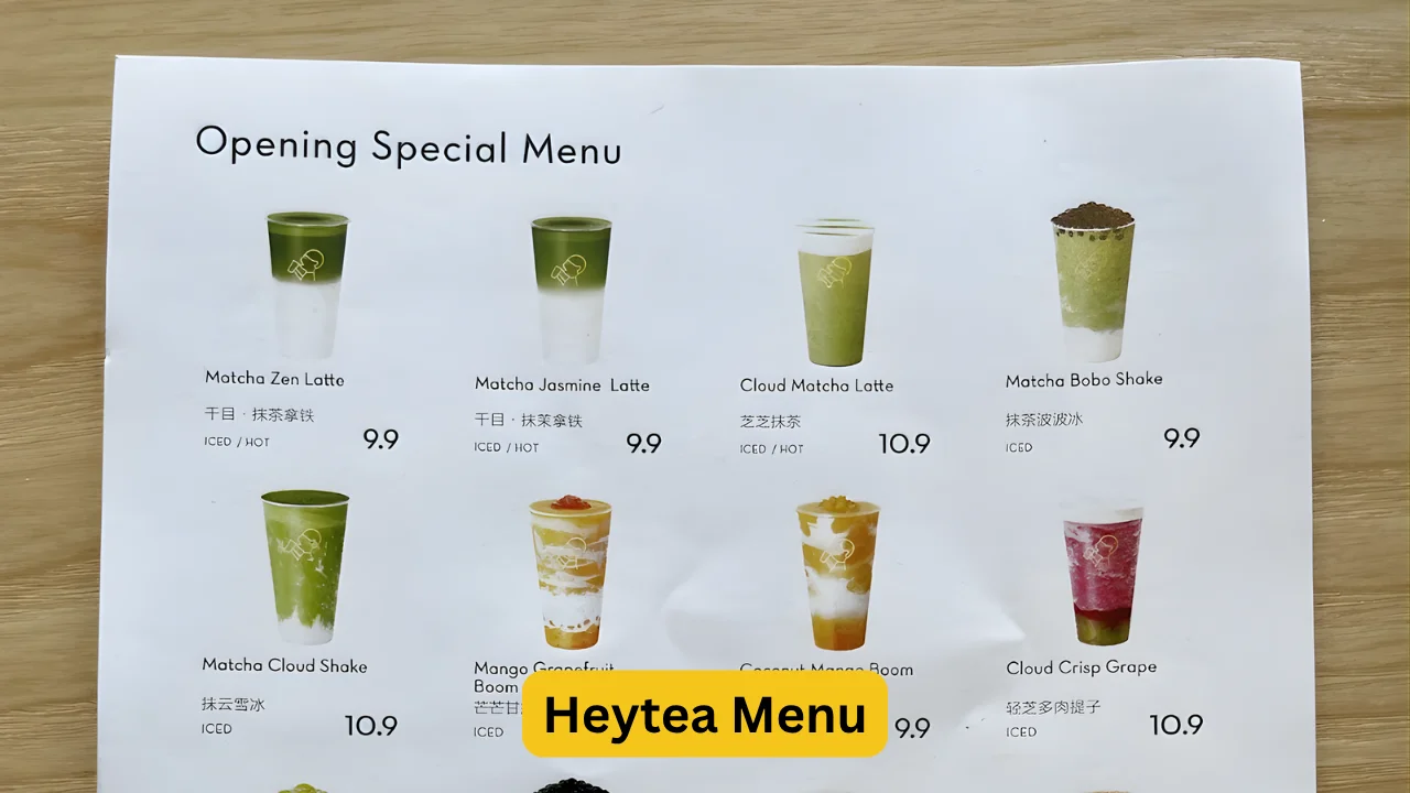 Heytea Menu