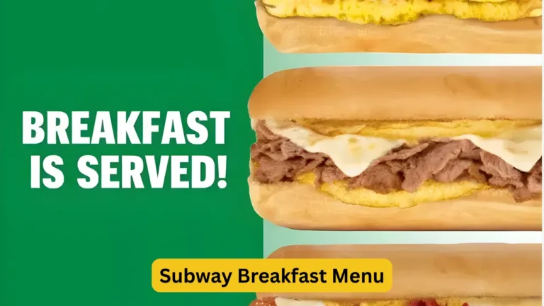 Subway Breakfast Menu
