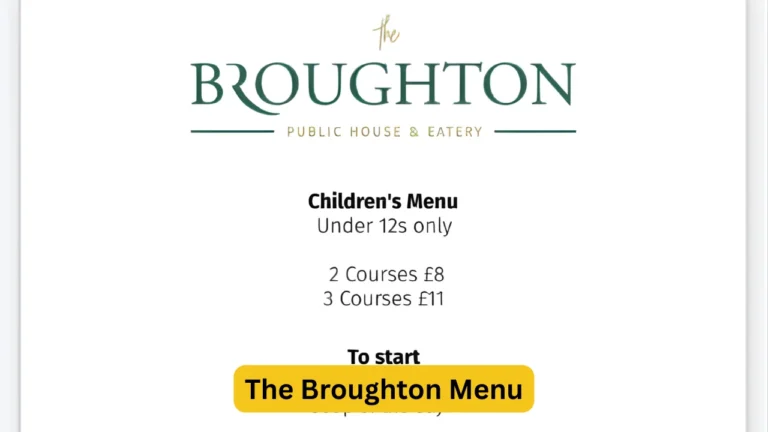 The Broughton Menu