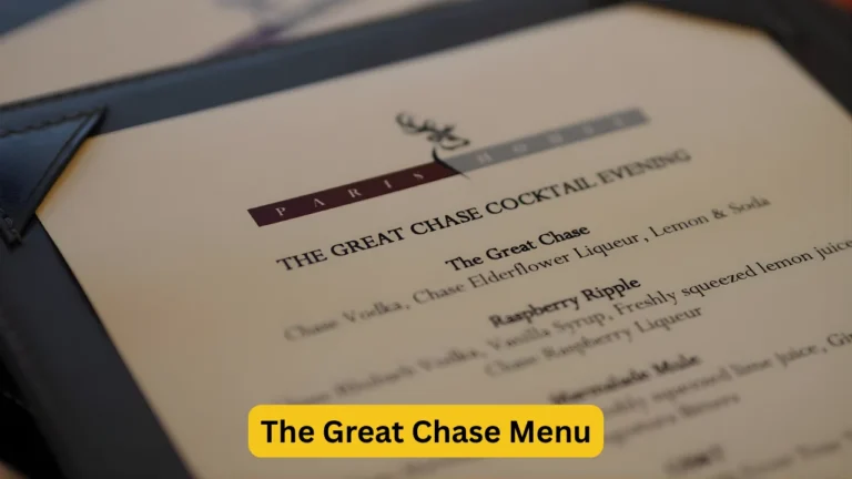 The Great Chase Menu