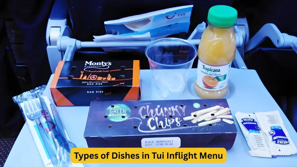Types of Dishes in Tui Inflight Menu