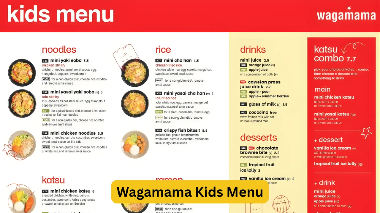 Wagamama Kids Menu