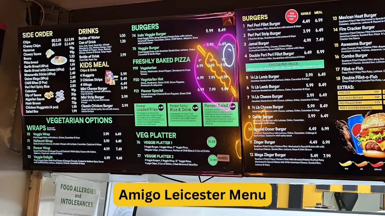 Amigo Leicester Menu