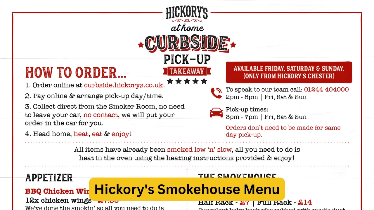 Hickory's Smokehouse Menu