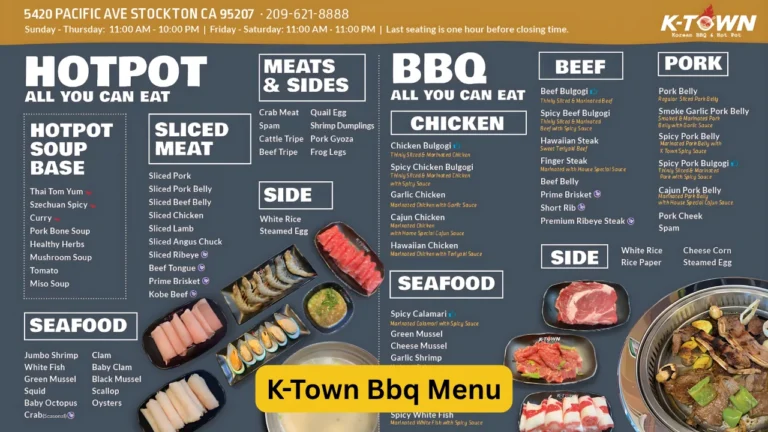 K-Town Bbq Menu