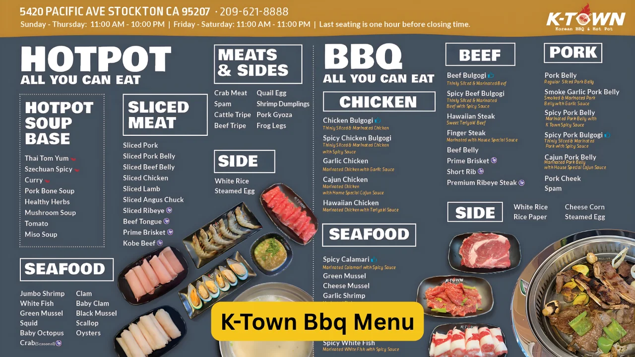 K-Town Bbq Menu