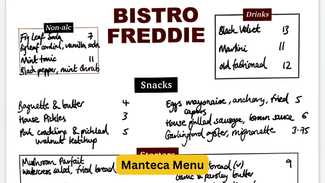 Manteca Menu
