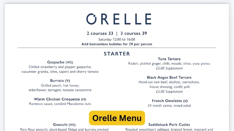 Orelle Menu