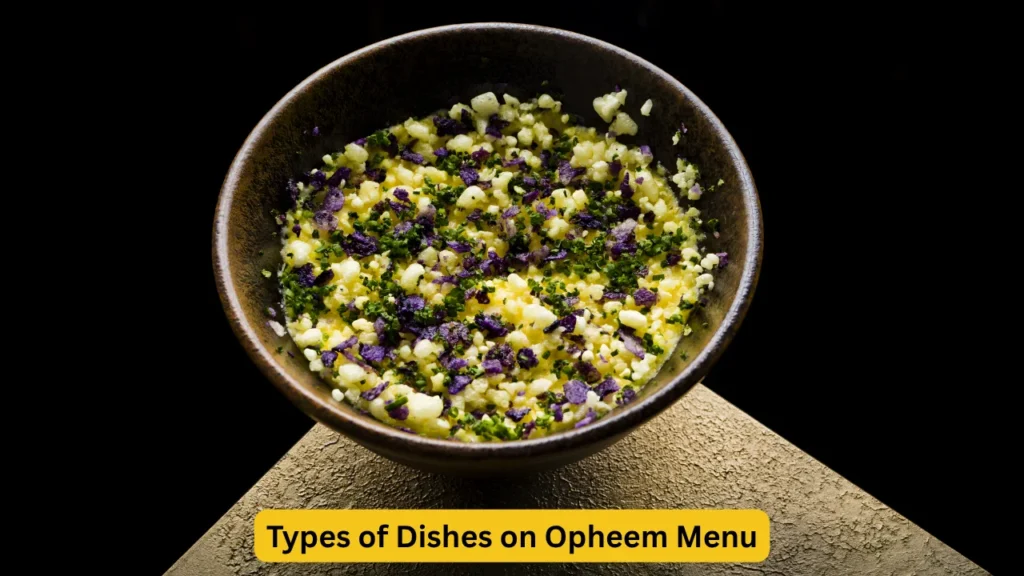 Types of Dishes on Opheem Menu