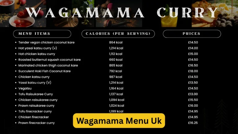 Wagamama Menu Uk