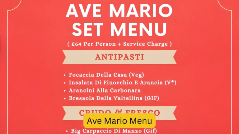 Ave Mario Menu