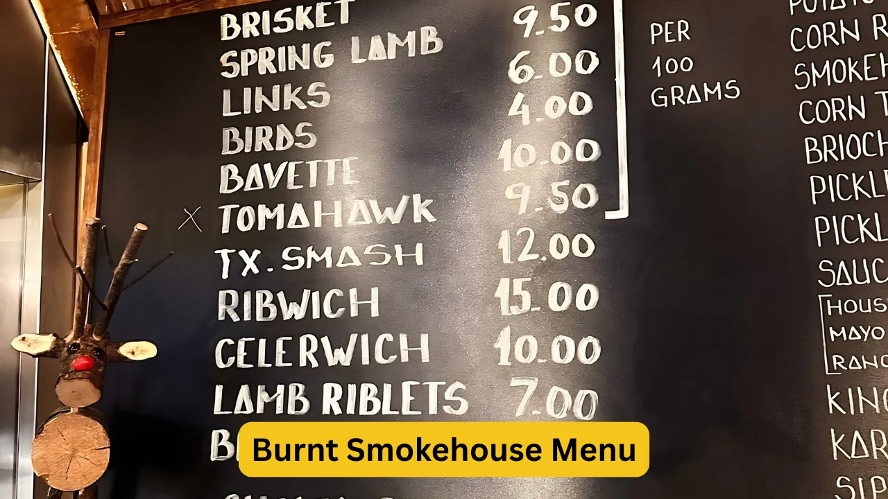 Burnt Smokehouse Menu