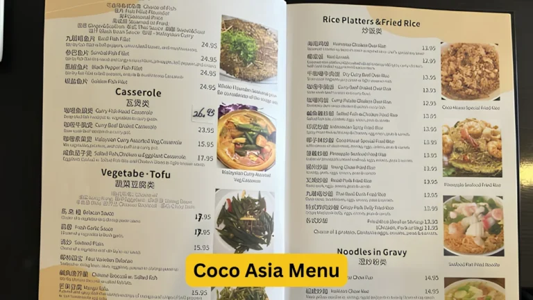 Coco Asia Menu