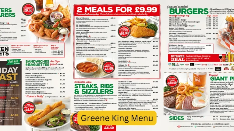Greene King Menu