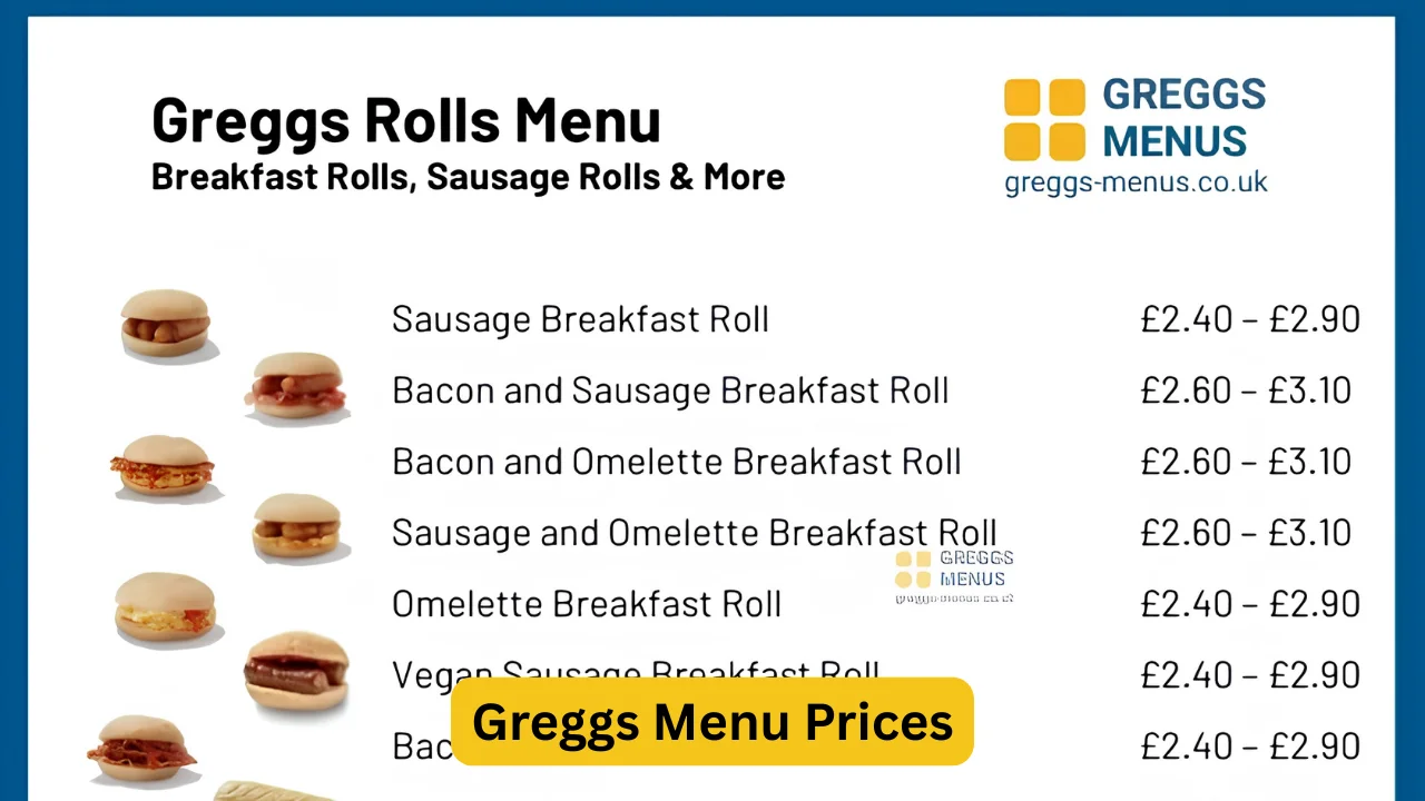 Greggs Menu Prices