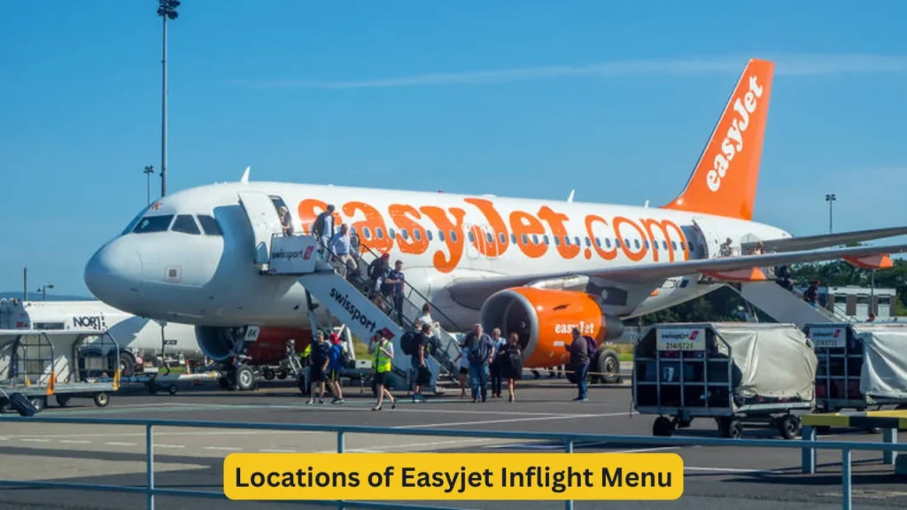 Locations of Easyjet Inflight Menu